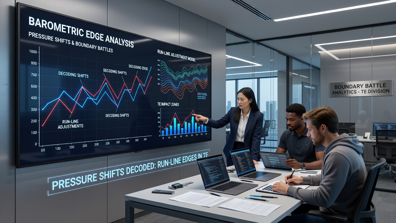 Cricket analysts comparing pressure graphs with boundary statistics from recent test matches