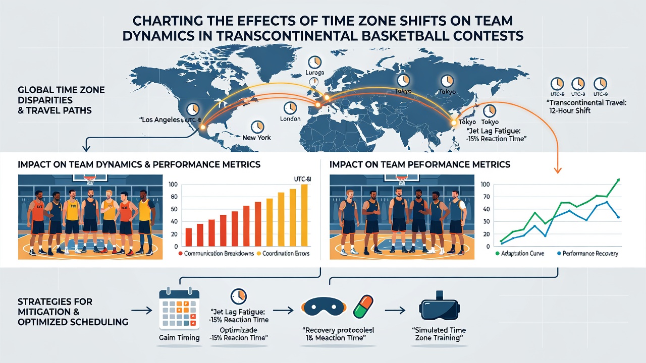 Coaches reviewing game footage to analyze time zone impacts on player coordination