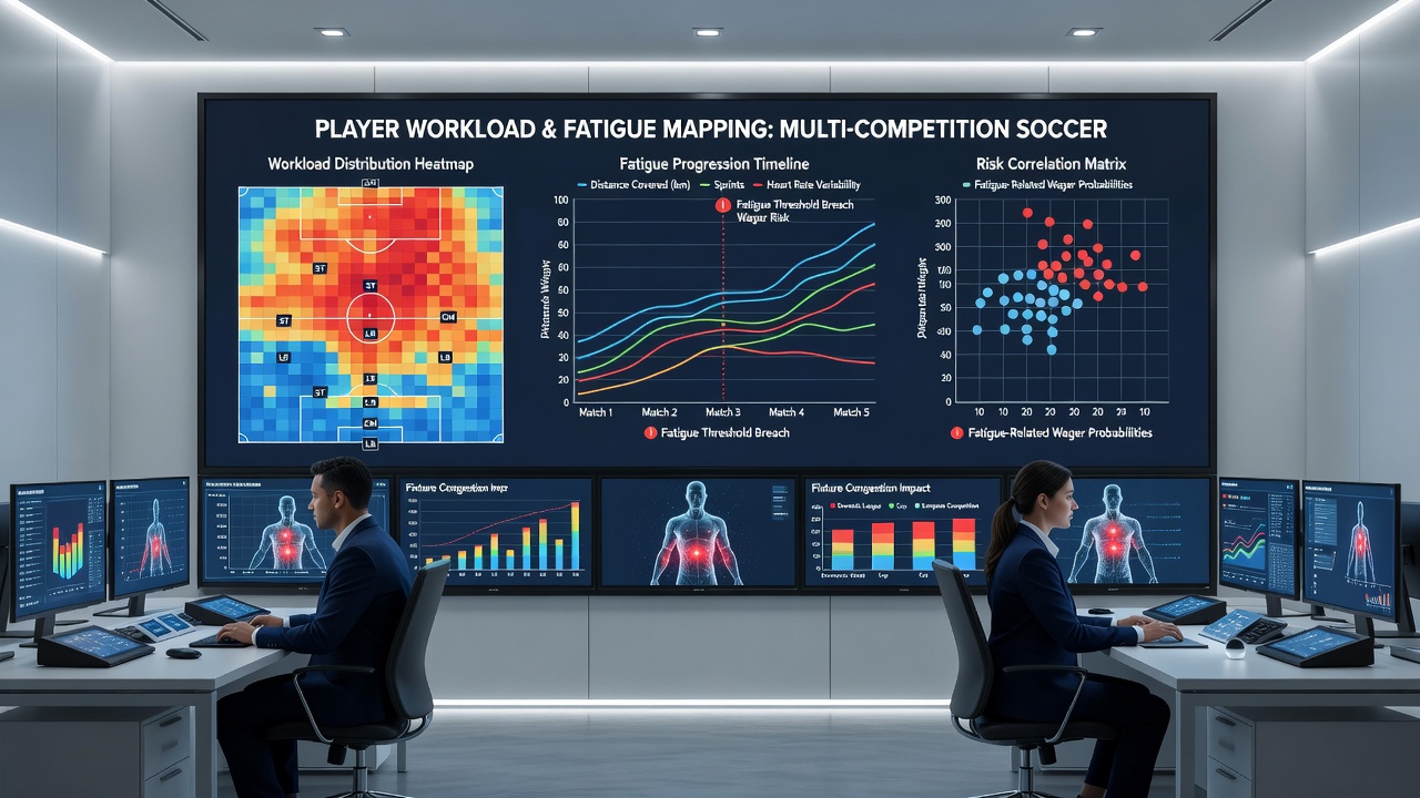Soccer calendar congestion and fatigue analysis dashboard