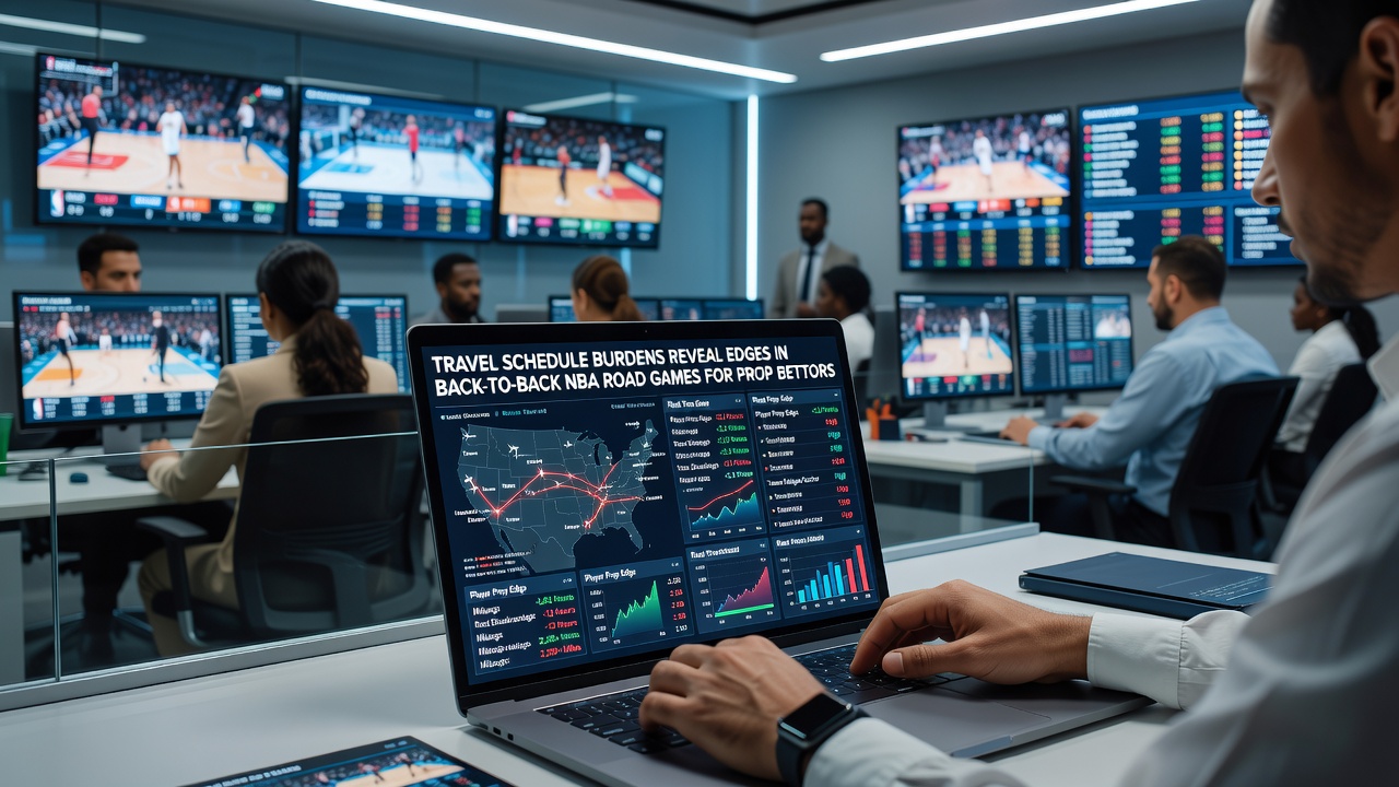 Detailed NBA schedule grid showing clustered road games and travel routes for analysis